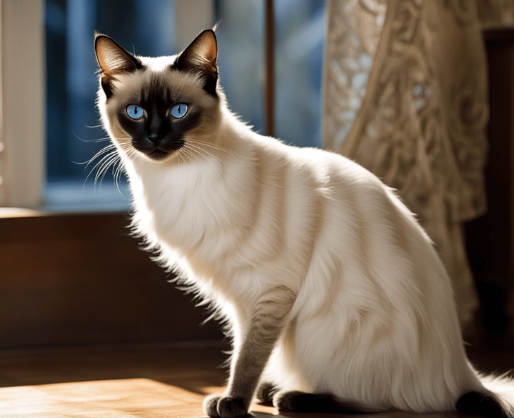 Balinese cat grooming